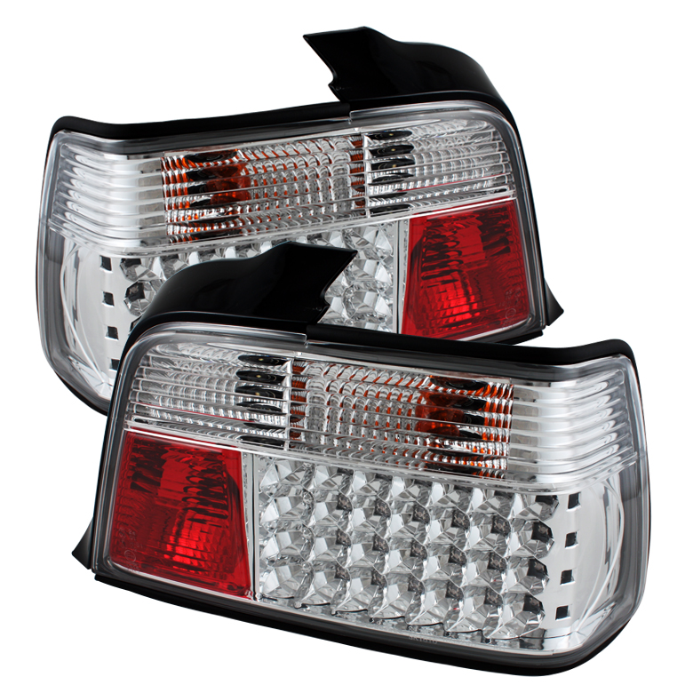 BMW E36 3-Series 92-98 4Dr LED Tail Lights - Chrome