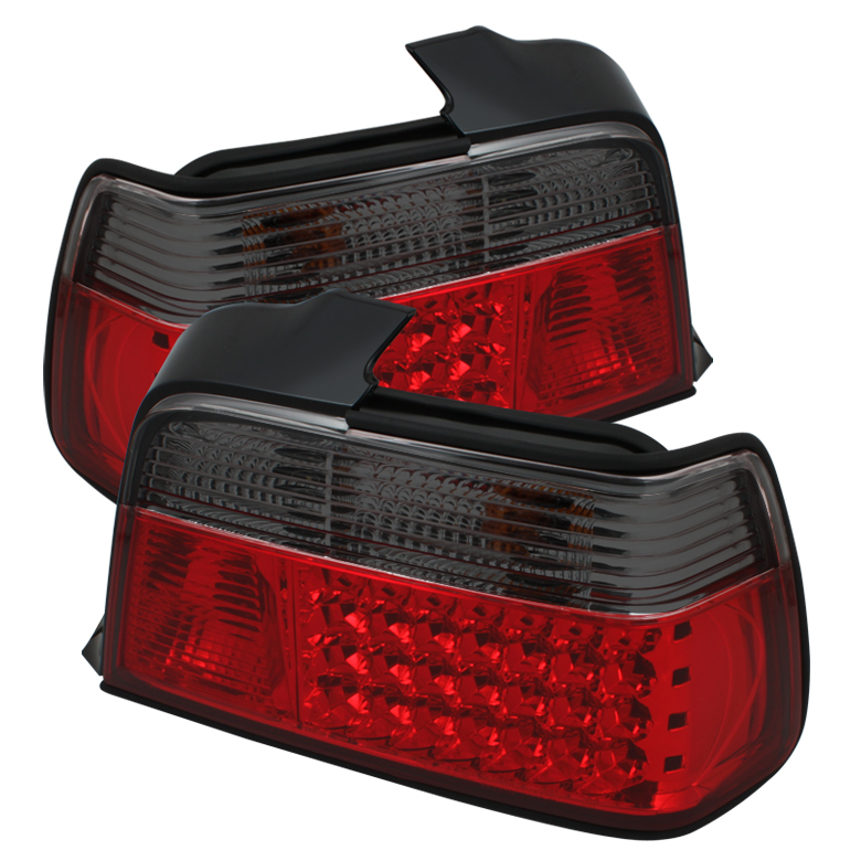 BMW E36 3-Series 92-98 4Dr LED Tail Lights - Red Smoke