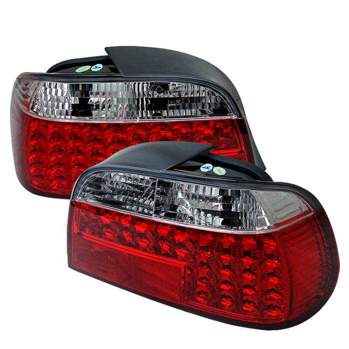 BMW E38 7-Series 95-01 LED Tail Lights - Red Clear