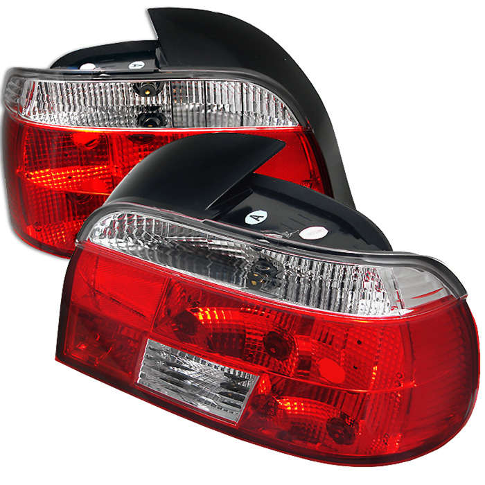 BMW E39 5-Series 97-00 Crystal Tail Lights - Red Clear