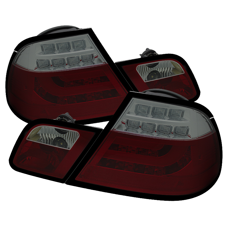 BMW E46 00-03 2Dr Coupe ( Will Not Fit Convertible ) Light Bar LED Tail Lights - Red Smoke