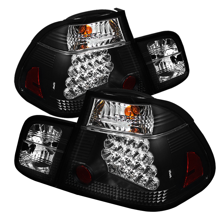 BMW E46 3-Series 02-05 4Dr LED Tail Lights - Black