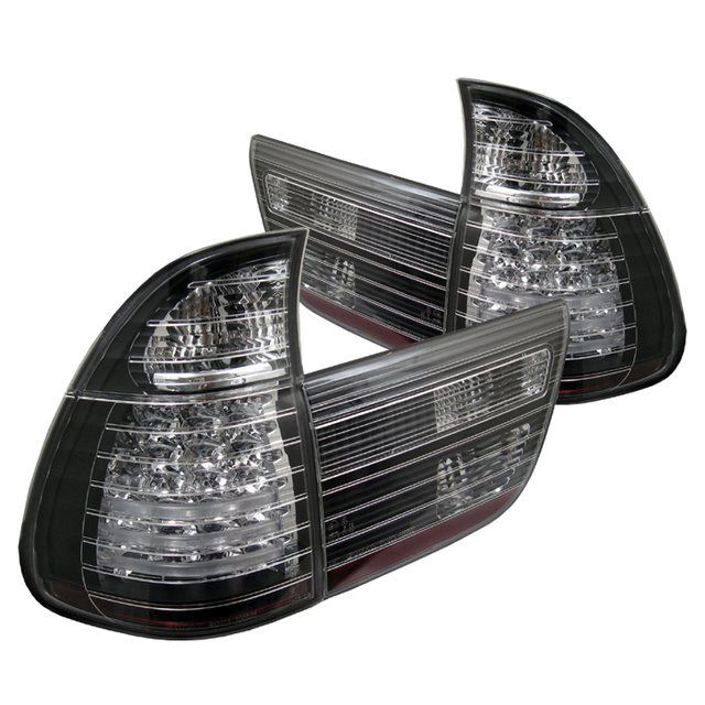 BMW E53 X5 00-06 4PCS LED Tail Lights - Black