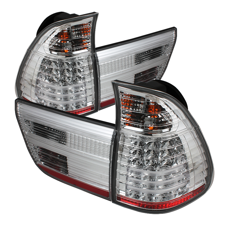 BMW E53 X5 00-06 4PCS LED Tail Lights - Chrome