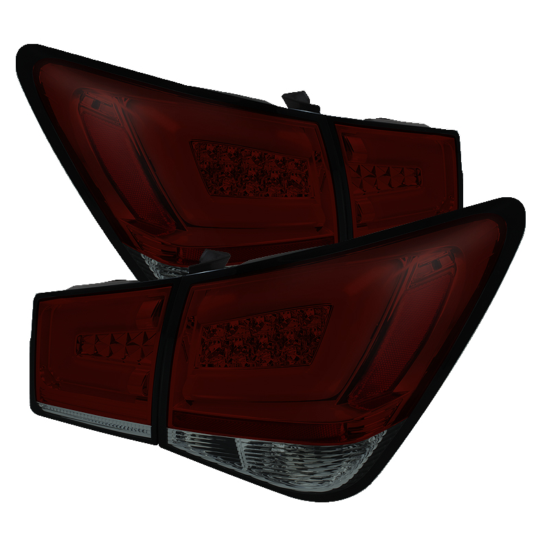 Chevy Cruze 2011-2014 Light Bar LED Tail Lights - Red Smoke