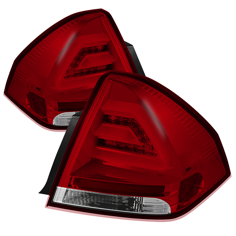 Chevy Impala 2006-2013 LED Tail Lights - Red Clear