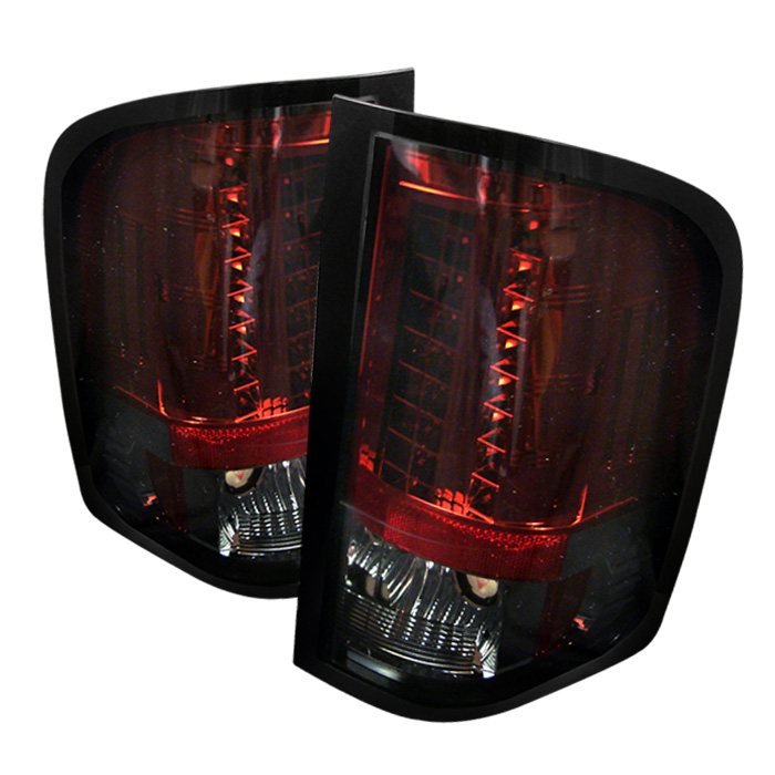 Chevy Silverado 07-13 ( Does Not Fit Model With Reverse Bulb 921 ) LED Tail Lights - Red Smoke