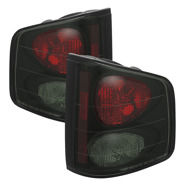 Chevy S10 94-04 / GMC Sonoma 94-04 / Isuzu Hombre 96-00 Euro Style Tail Lights - Black Smoke