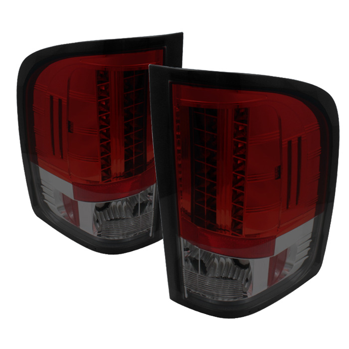 Chevy Silverado 1500/2500/3500 09-10 ( Does Not Fit Model With Reverse Bulb 3047 ) LED Tail Lights - Red Smoke