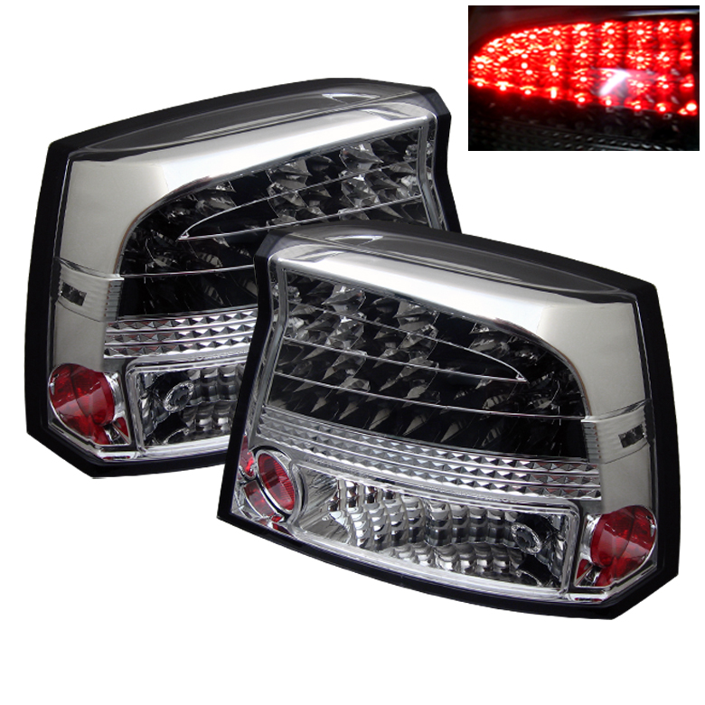 Dodge Charger 06-08 LED Tail Lights - Chrome