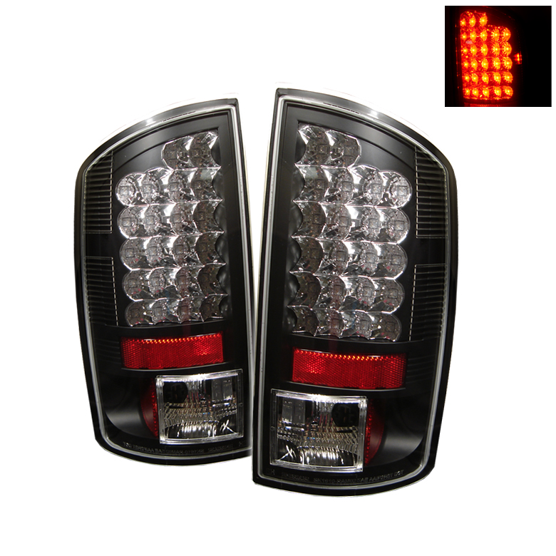 Dodge Ram 07-08 1500 / Ram 06-09 2500/3500 LED Tail Lights - Black