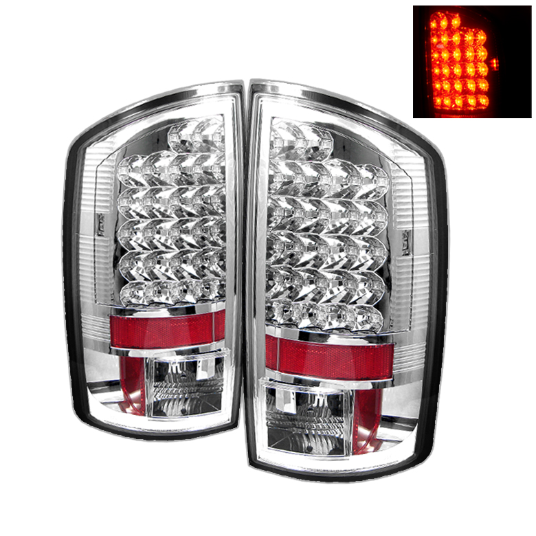 Dodge Ram 07-08 1500 / Ram 06-09 2500/3500 LED Tail Lights - Chrome