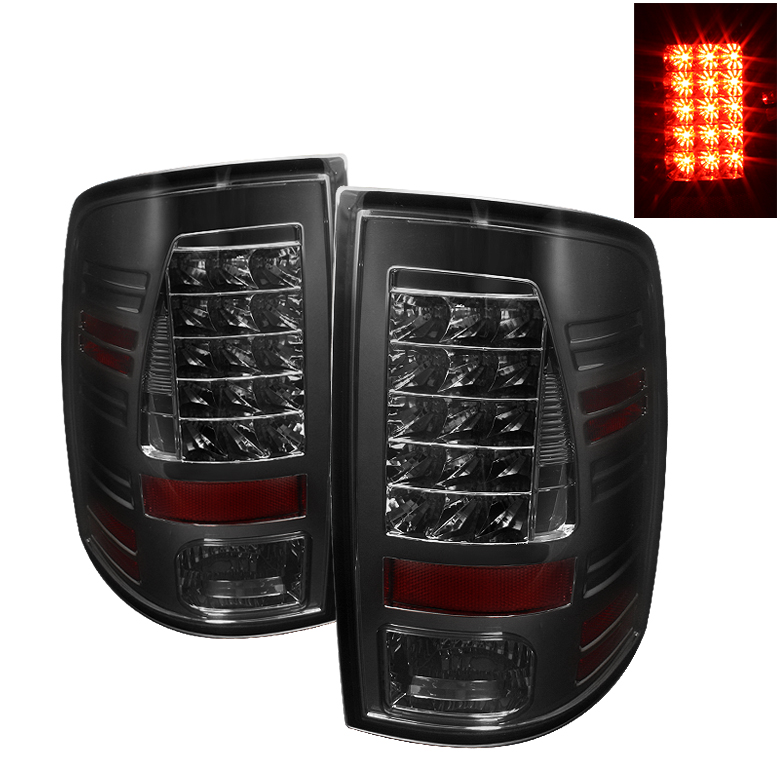 Dodge Ram 1500 09-14 / Ram 2500/3500 10-14 LED Tail Lights - Incandescent Model only ( Not Compatible With LED Model ) - Smoke