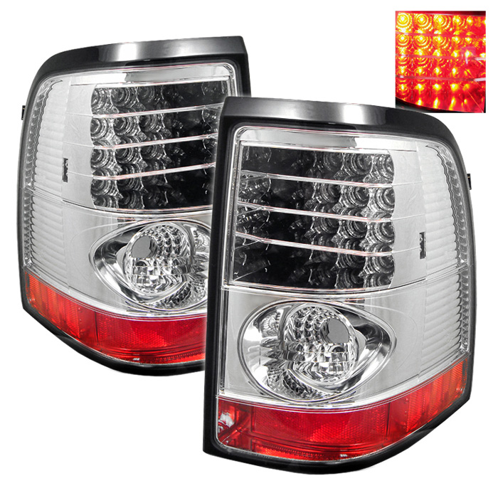 Ford Explorer 4Dr (Except Sport Trac) 02-05 LED Tail Lights - Chrome