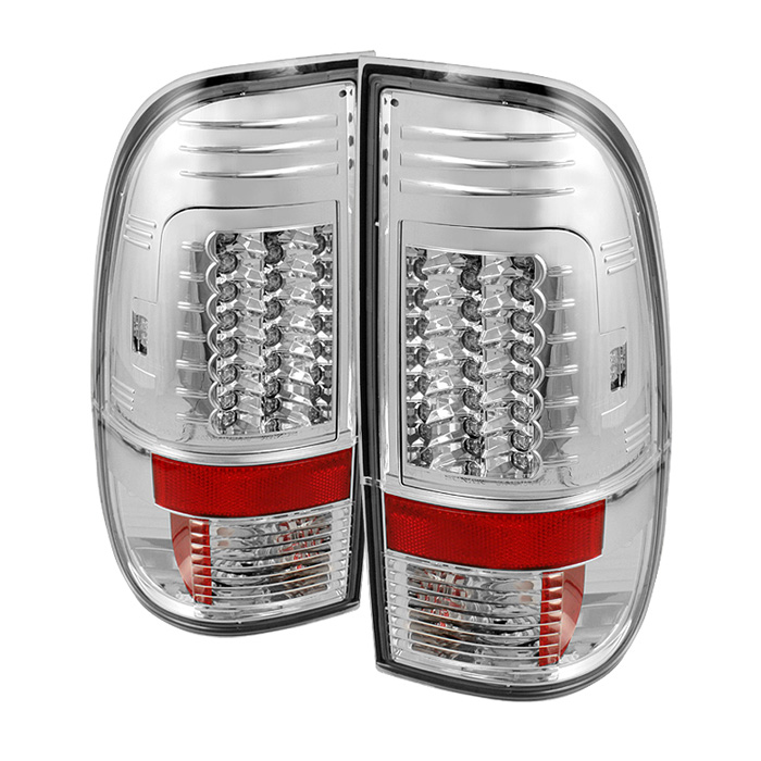 Ford F150 Styleside 97-03 / F250/350/450/550 Super Duty 99-07 Version 2 LED Tail Lights - Chrome