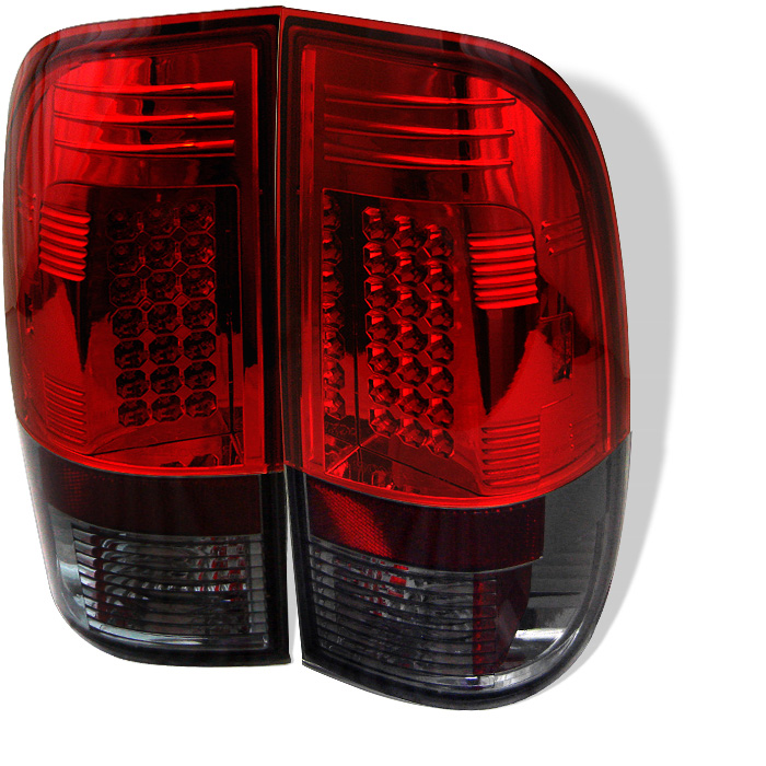 Ford F150 Styleside 97-03 / F250/350/450/550 Super Duty 99-07 LED Tail Lights - Red Smoke