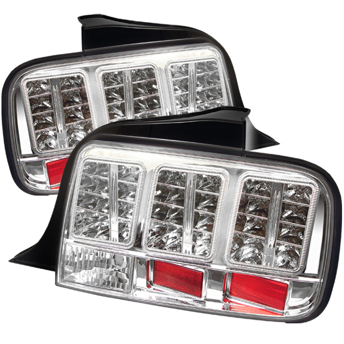 Ford Mustang 05-09 LED Tail Lights - Chrome