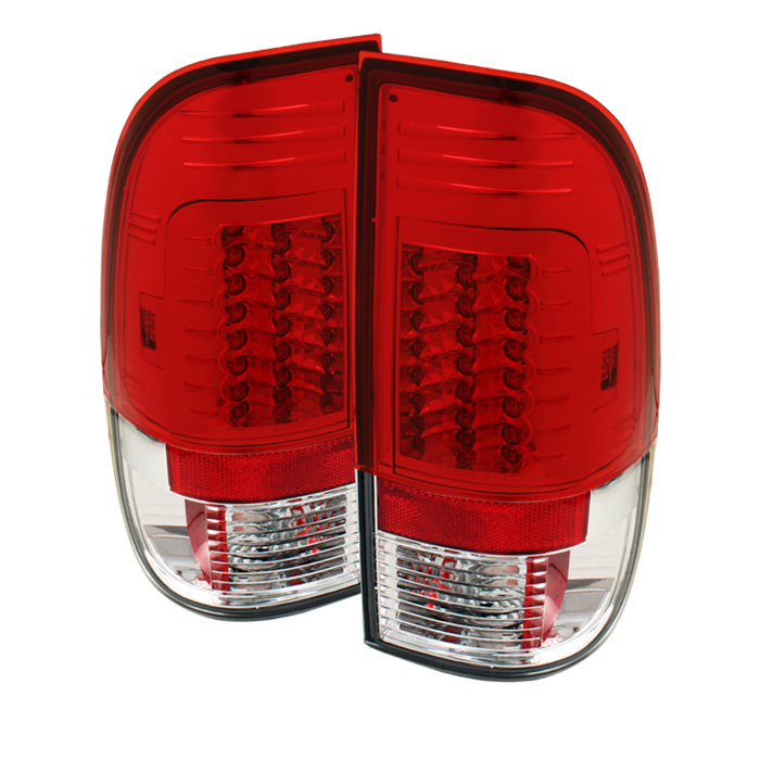 Ford Super Duty 08-15 Version 2 LED Tail Lights - Red Clear