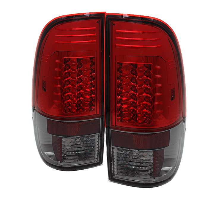 Ford Super Duty 08-15 Version 2 LED Tail Lights - Red Smoke