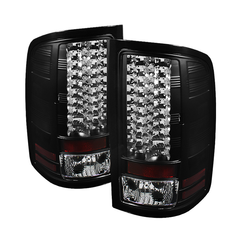 GMC Sierra 07-13 ( Not fit 3500 Dually 4 Rear Wheels ) LED Tail Lights - Black Smoke