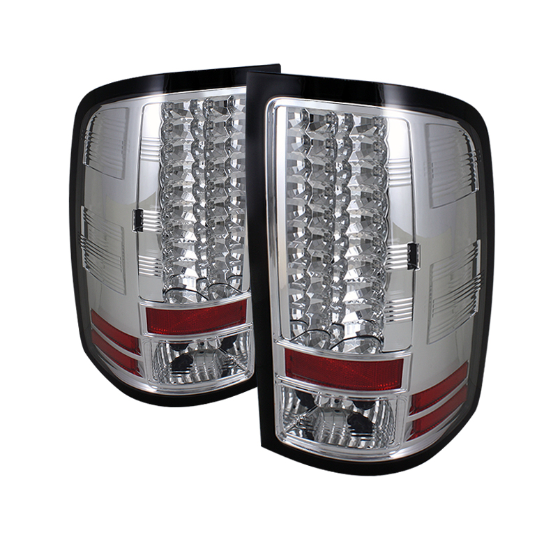 GMC Sierra 07-13 (Not fit 3500 Dually 4 Rear Wheels) LED Tail Lights - Chrome