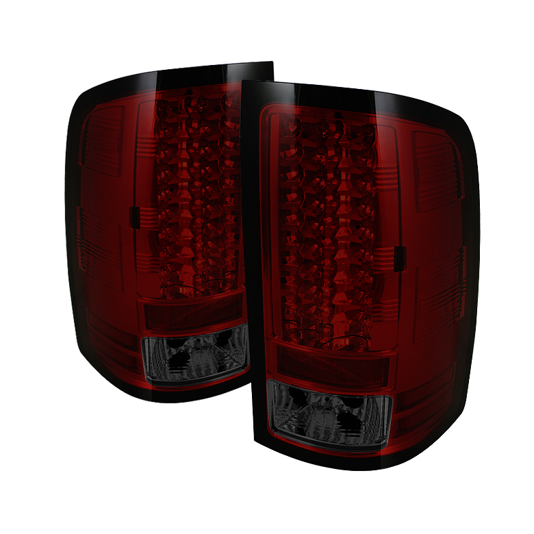 GMC Sierra 07-13 (Not fit 3500 Dually 4 Rear Wheels) LED Tail Lights - Red Smoke