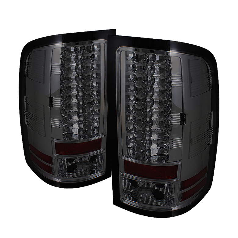 GMC Sierra 07-13 (Not fit 3500 Dually 4 Rear Wheels) LED Tail Lights - Smoke