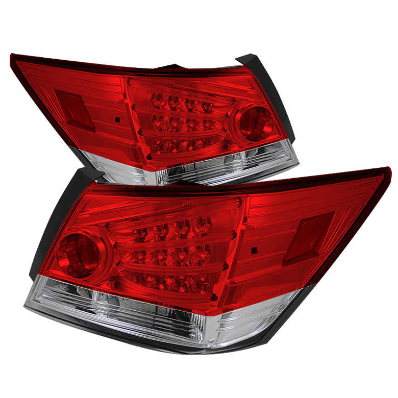 Honda Accord 08-12 4DR LED Tail Lights - Red Clear