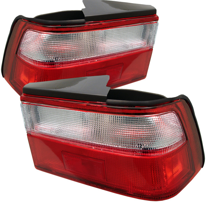 Honda Accord 88-89 Euro Style Tail Lights - Red Clear