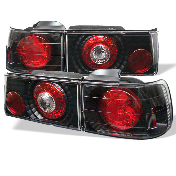 Honda Accord 90-91 4Dr Euro Style Tail Lights - Black