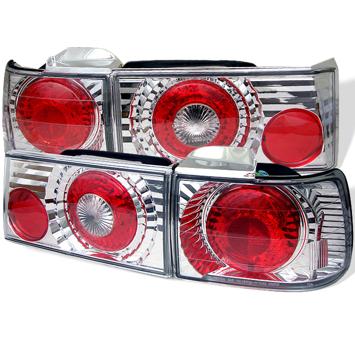 Honda Accord 90-91 4Dr Euro Style Tail Lights - Chrome