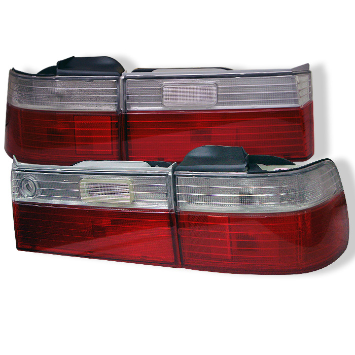 Honda Accord 90-91 4Dr Euro Style Tail Lights- Red Clear