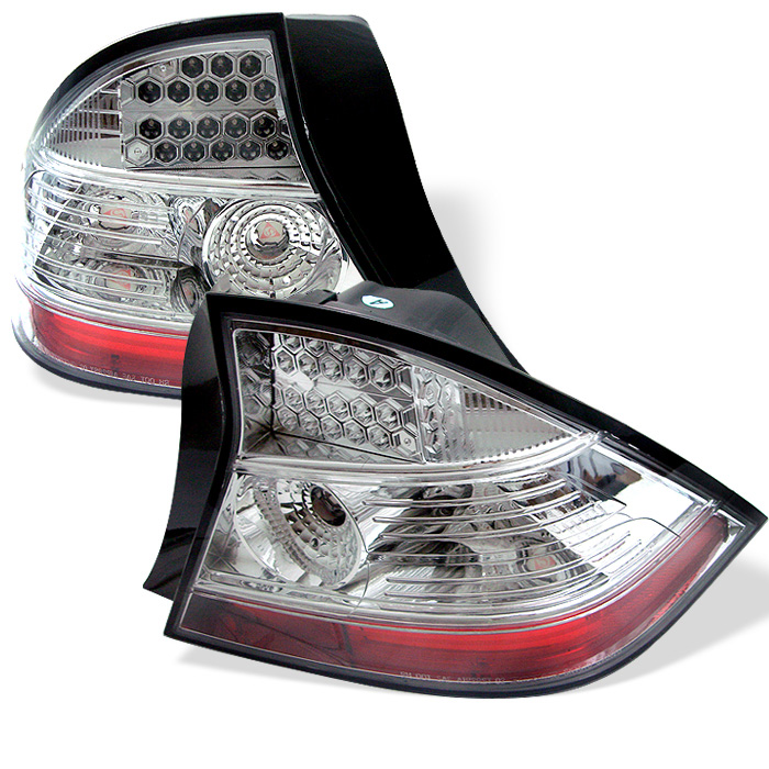 Honda Civic 04-05 2Dr LED Tail Lights - Chrome