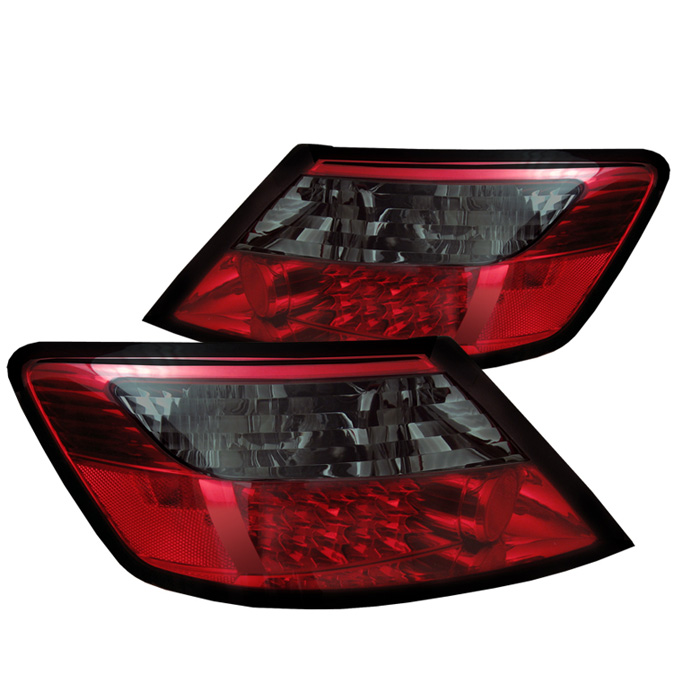 Honda Civic 06-08 2Dr LED Tail Lights - Red Smoke