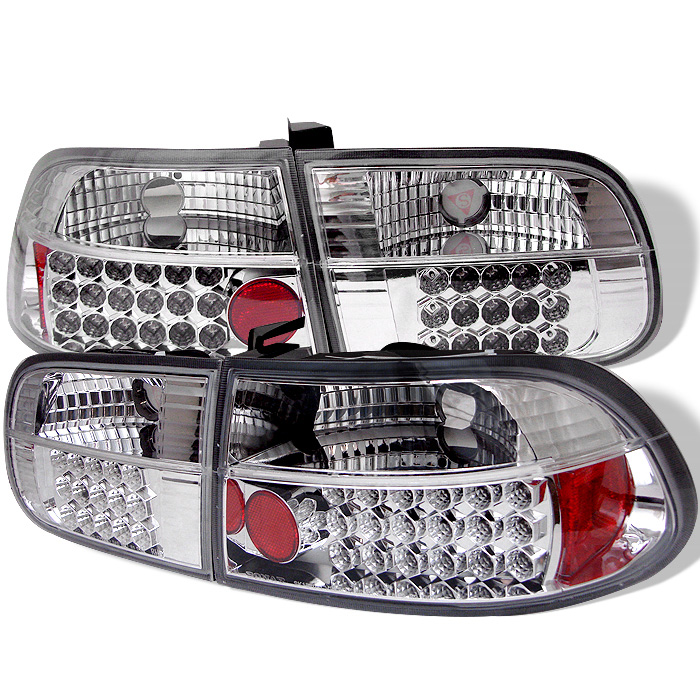 Honda Civic 92-95 3DR LED Tail Lights - Chrome