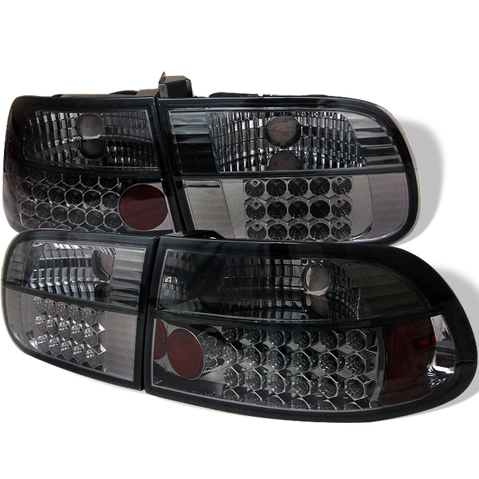 Honda Civic 92-95 3DR LED Tail Lights - Smoke