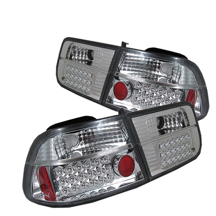 Honda Civic 96-00 2Dr LED Tail Lights - Chrome