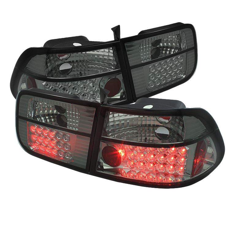 Honda Civic 96-00 2Dr LED Tail Lights - Smoke