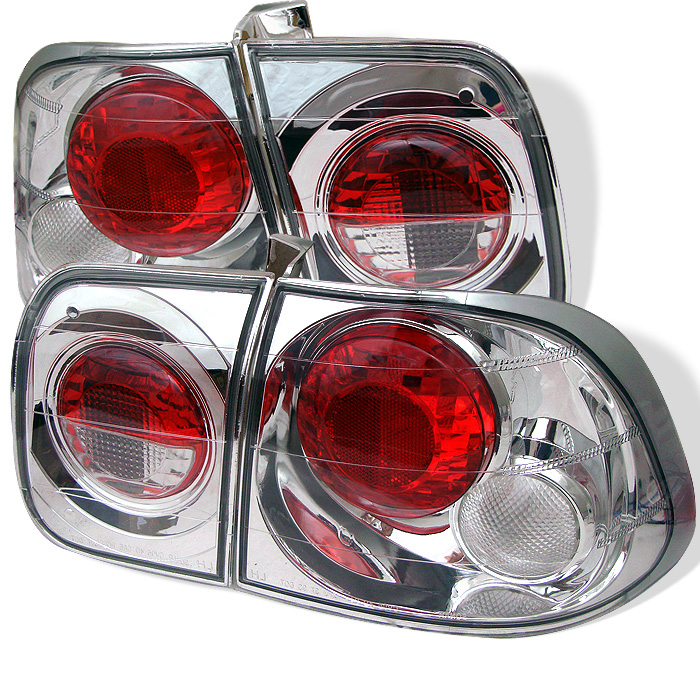 Honda Civic 96-98 4Dr Euro Style Tail Lights - Chrome