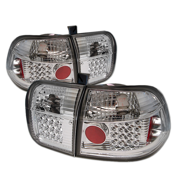 Honda Civic 96-98 4Dr LED Tail Lights - Chrome