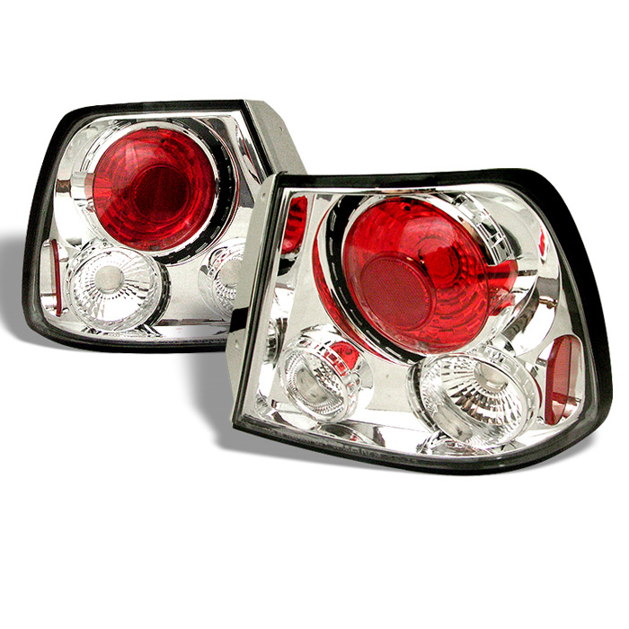 Hyundai Accent 00-02 3DR Hatch Back Euro Style Tail Lights - Chrome