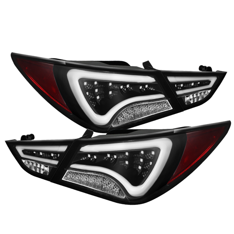 Hyundai Sonata 11-13 LED Tail Lights - Light Bar - Black