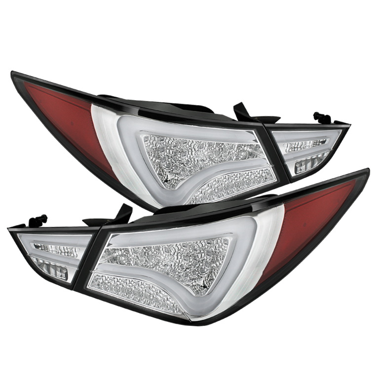 Hyundai Sonata 11-13 LED Tail Lights - Light Bar - Chrome