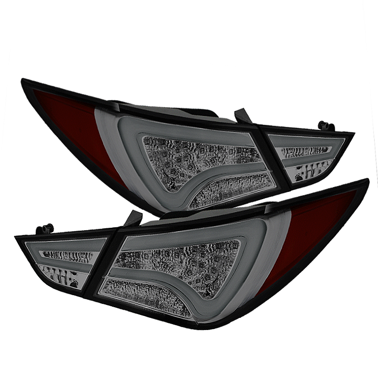 Hyundai Sonata 11-13 LED Tail Lights - Light Bar - Smoke