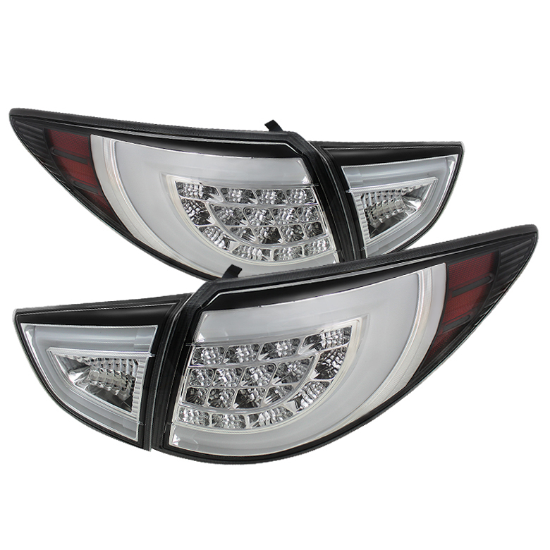 Hyundai Tucson 10-14 LED Tail Lights - Chrome