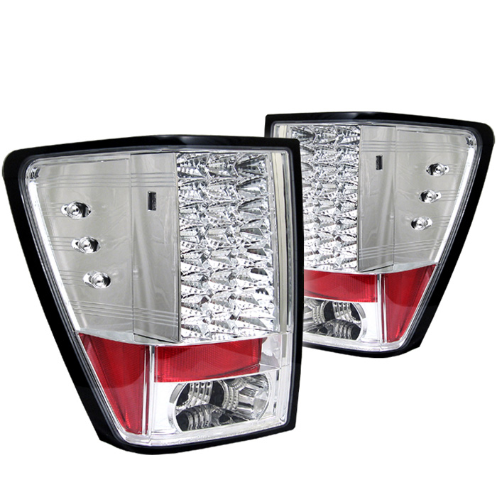 Jeep Grand Cherokee 05-06 LED Tail Lights - Chrome