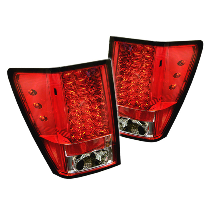 Jeep Grand Cherokee 05-06 LED Tail Lights - Red Clear