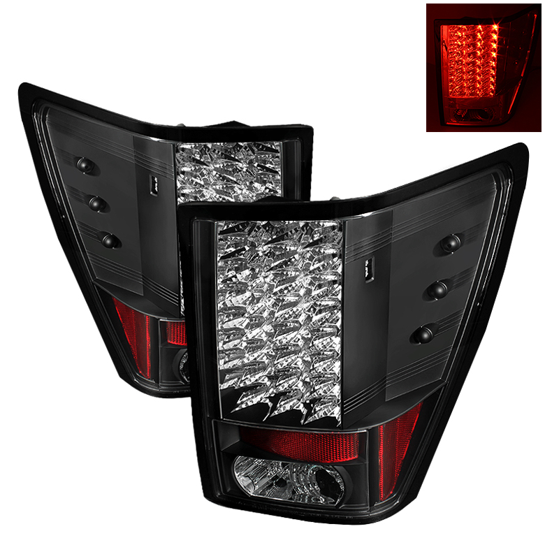 Jeep Grand Cherokee 07-10 LED Tail Lights - Black