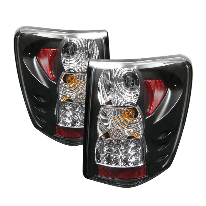 Jeep Grand Cherokee 99-04 LED Tail Lights Version 2 - Black