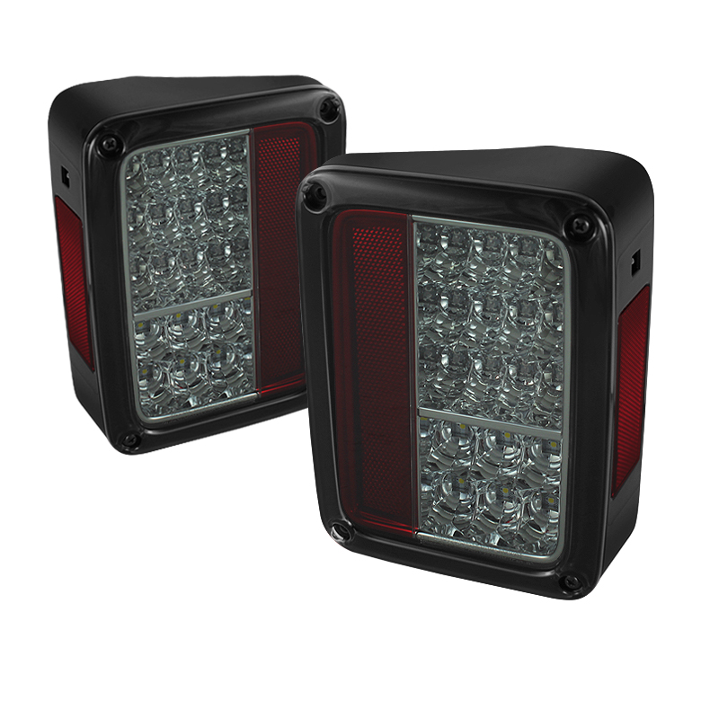 Jeep Wrangler 07-14 LED Tail Lights - Smoke